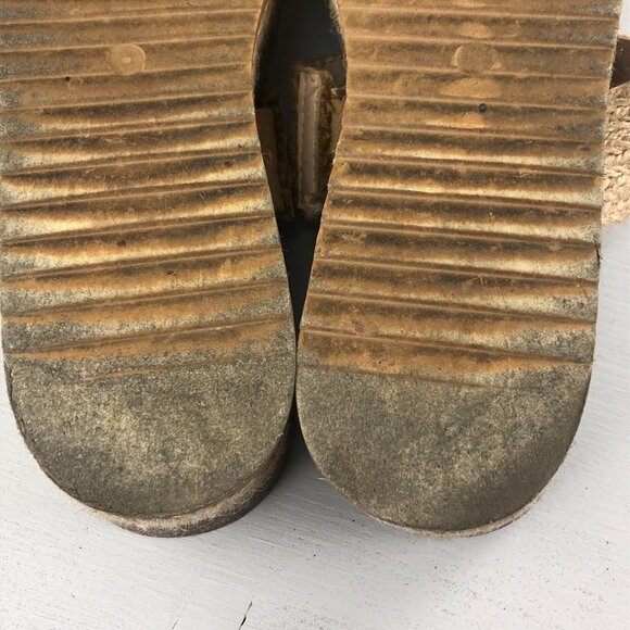 BP. Women's 9** Tan Espadrille Braided Platform Cork Dual Strap  Slip On Sandals - Picture 11 of 12